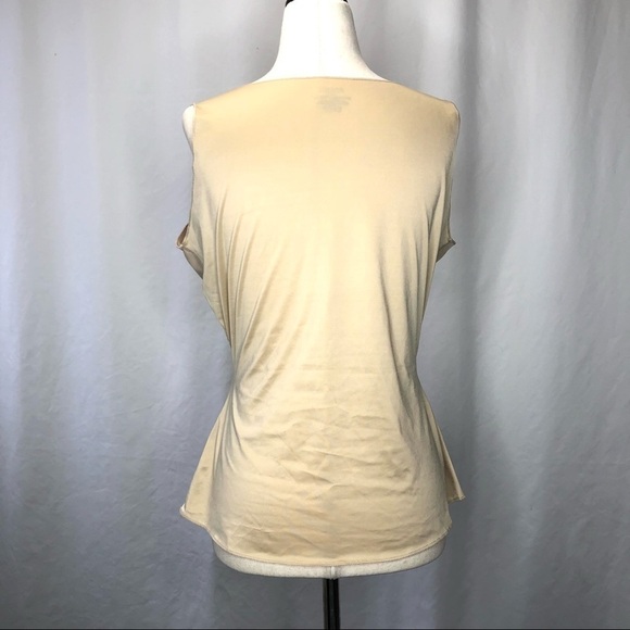 Spanx camisole tank top sand tan color v-neck lace trim XL - Picture 4 of 7
